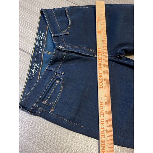 streetwear everyday Levis Demi curve skinny jeans womens 29x28 dark wash stretch - Picture 8 of 11
